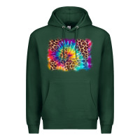Sports Green leopard tie dye background Premium Hoodie - Zillion Design Studio