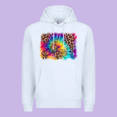 Premium Hoodie leopard tie dye background