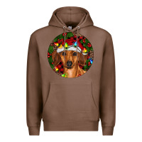 Chestnut Christmas Dachshund Premium Hoodie - RanaPortraitStore