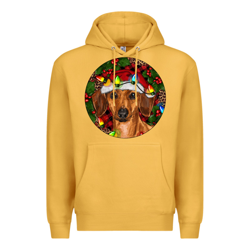 Christmas Dachshund Premium Hoodie by RanaPortraitStore | Teevron