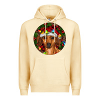 Pina Colada Christmas Dachshund Premium Hoodie - RanaPortraitStore