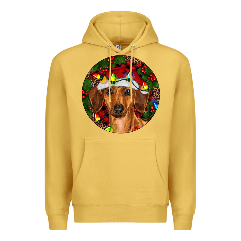 Christmas Dachshund Premium Hoodie by RanaPortraitStore | Teevron