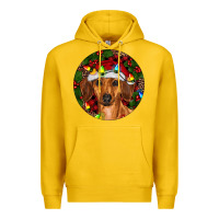 Lemon Christmas Dachshund Premium Hoodie - RanaPortraitStore