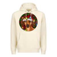 Sandshell Christmas Dachshund Premium Hoodie - RanaPortraitStore
