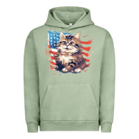Pigment Oil Green cat3 Urban Hoodie - Unal Design