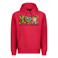 Cardinal peace love st. bernard Premium Hoodie - texasbilliewilder