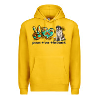 Lemon peace love st. bernard Premium Hoodie - texasbilliewilder