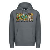 Rock peace love st. bernard Premium Hoodie - texasbilliewilder