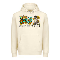 Sandshell peace love st. bernard Premium Hoodie - texasbilliewilder