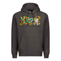 Smoke peace love st. bernard Premium Hoodie - texasbilliewilder