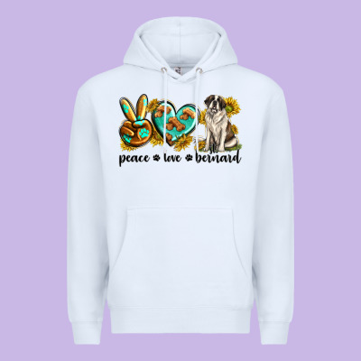 Premium Hoodie peace love st. bernard