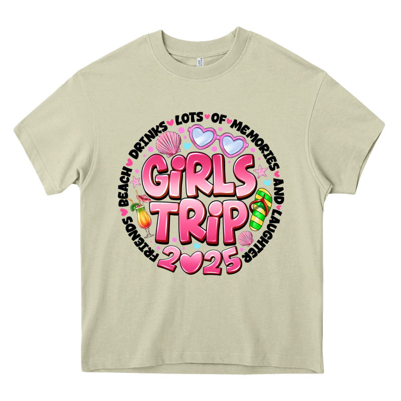 Grils Trip 2025 Heavy Core Tee by CowhideDigitalArt | Teevron
