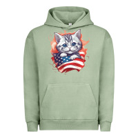 Pigment Oil Green cat6 Urban Hoodie - Unal Design