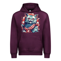 Mauve Wine cat7 Urban Hoodie - Unal Design