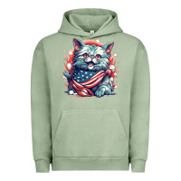 Pigment Oil Green cat7 Urban Hoodie - Unal Design