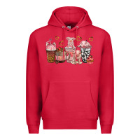 Cardinal pigs coffee cups Premium Hoodie - texasbilliewilder