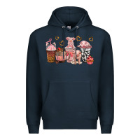 Navy pigs coffee cups Premium Hoodie - texasbilliewilder