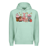 Seafoam pigs coffee cups Premium Hoodie - texasbilliewilder