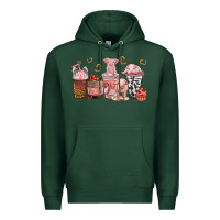 Sports Green pigs coffee cups Premium Hoodie - texasbilliewilder