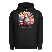 Pigment Black cat8 Urban Hoodie - Unal Design
