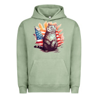 Pigment Oil Green cat8 Urban Hoodie - Unal Design