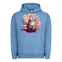 Pigment Pebble Blue cat8 Urban Hoodie - Unal Design