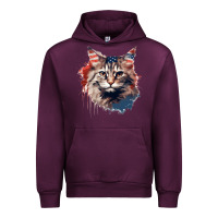 Mauve Wine cat9 Urban Hoodie - Unal Design