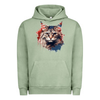 Pigment Oil Green cat9 Urban Hoodie - Unal Design