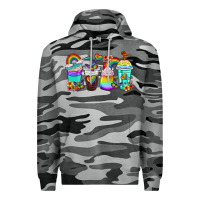 Slate Camo rainbow coffee cups Premium Hoodie - texasbilliewilder