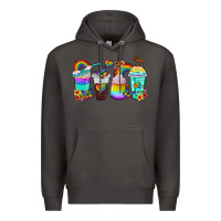 Smoke rainbow coffee cups Premium Hoodie - texasbilliewilder