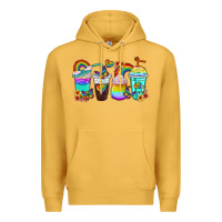 Mustard rainbow coffee cups Premium Hoodie - texasbilliewilder