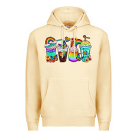 Pina Colada rainbow coffee cups Premium Hoodie - texasbilliewilder