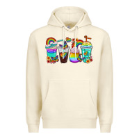 Sandshell rainbow coffee cups Premium Hoodie - texasbilliewilder