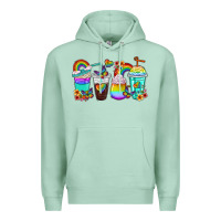 Seafoam rainbow coffee cups Premium Hoodie - texasbilliewilder