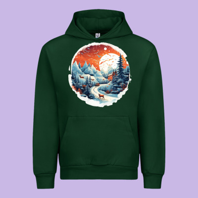 Urban Hoodie deer snow house design