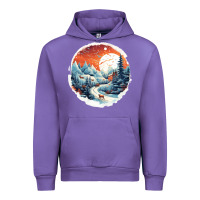 Tulip deer snow house design Urban Hoodie - Unal Design