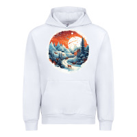 White deer snow house design Urban Hoodie - Unal Design