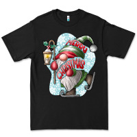 Black merry Christmas gnome Premium Tee - CowhideDigitalArt