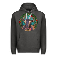 Charcoal Heather Dark Goat Christmas Premium Hoodie - RanaPortraitStore