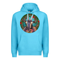Ocean Blue Dark Goat Christmas Premium Hoodie - RanaPortraitStore