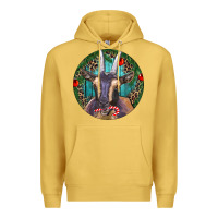 Antique Gold Dark Goat Christmas Premium Hoodie - RanaPortraitStore