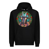 Black Dark Goat Christmas Premium Hoodie - RanaPortraitStore