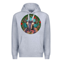Heather Grey Dark Goat Christmas Premium Hoodie - RanaPortraitStore