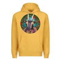 Mustard Dark Goat Christmas Premium Hoodie - RanaPortraitStore