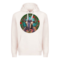 Pale Pink Dark Goat Christmas Premium Hoodie - RanaPortraitStore
