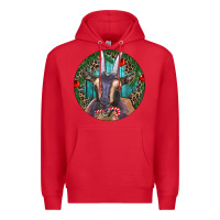 Red Dark Goat Christmas Premium Hoodie - RanaPortraitStore