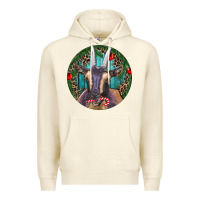 Sandshell Dark Goat Christmas Premium Hoodie - RanaPortraitStore