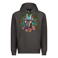 Smoke Dark Goat Christmas Premium Hoodie - RanaPortraitStore