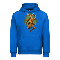 Cobalt happy deer Urban Hoodie - Unal Design