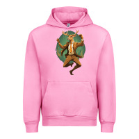 Fuchsia Pink happy deer Urban Hoodie - Unal Design